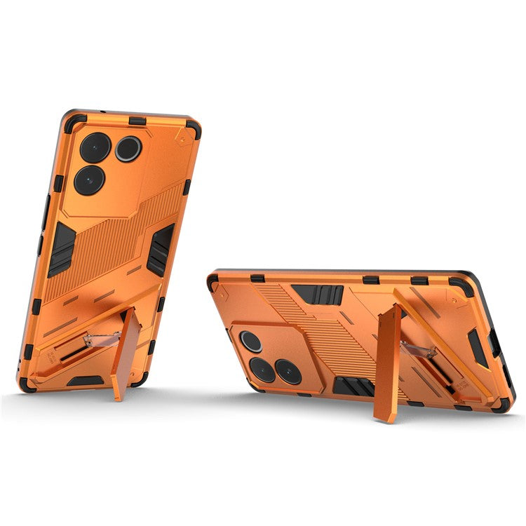 For vivo S17e 5G PC + TPU Phone Back Cover Drop-proof Phone Case with Kickstand - Orange