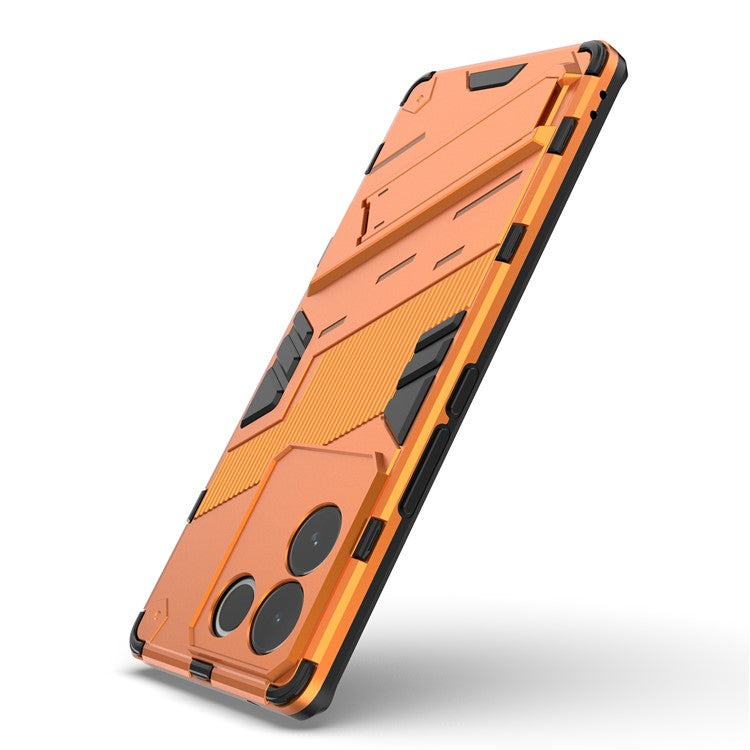 For vivo S17e 5G PC + TPU Phone Back Cover Drop-proof Phone Case with Kickstand - Orange