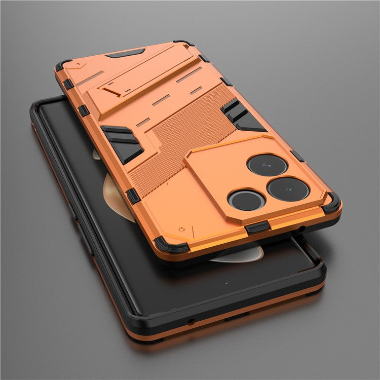 For vivo S17e 5G PC + TPU Phone Back Cover Drop-proof Phone Case with Kickstand - Orange