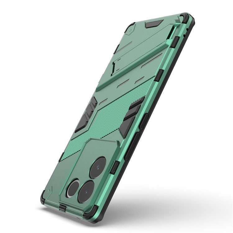 For vivo S17e 5G PC + TPU Phone Back Cover Drop-proof Phone Case with Kickstand - Green