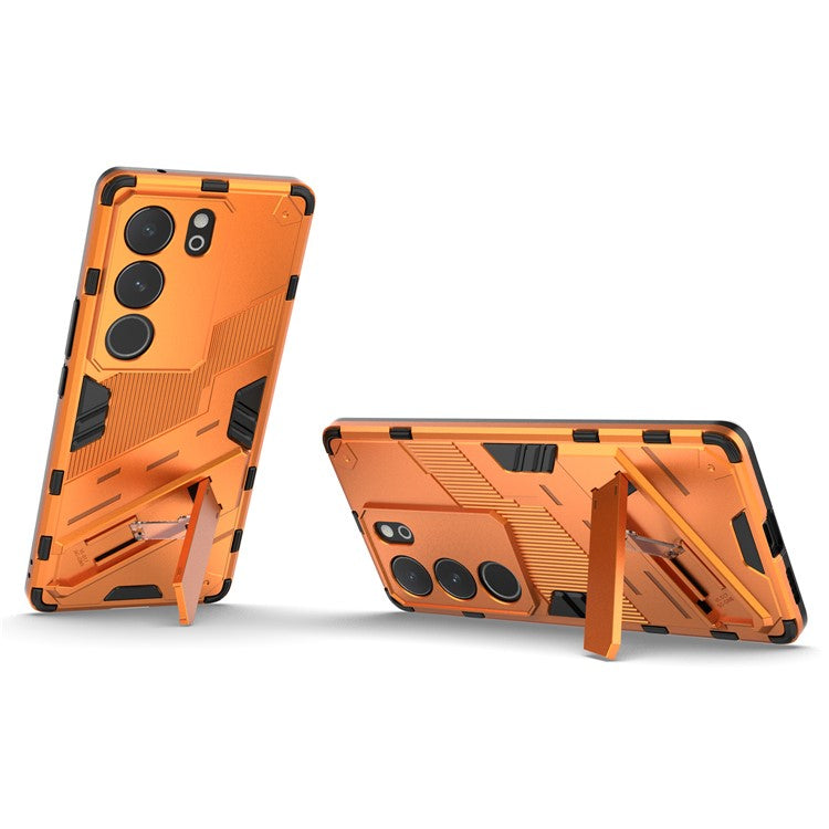 For vivo S17 5G / S17 Pro 5G Kickstand Back Cover Shockproof PC + TPU Phone Case - Orange