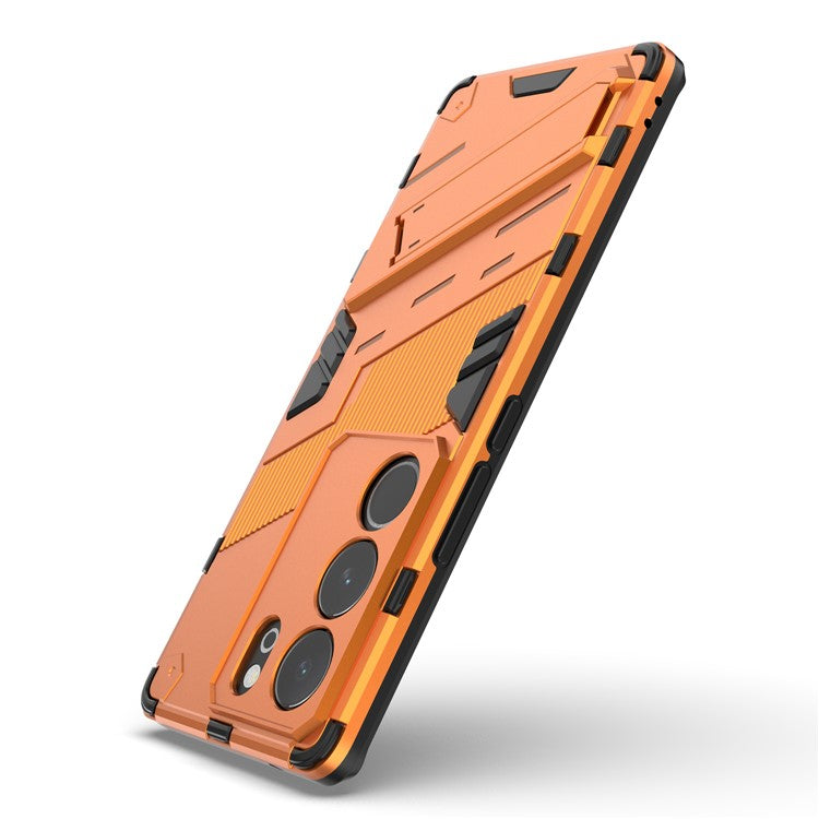 For vivo S17 5G / S17 Pro 5G Kickstand Back Cover Shockproof PC + TPU Phone Case - Orange