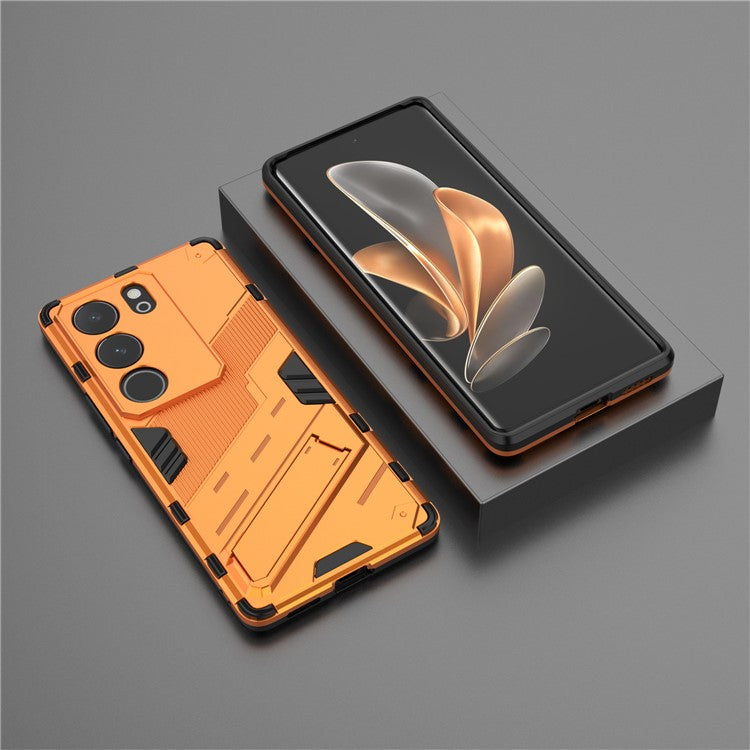 For vivo S17 5G / S17 Pro 5G Kickstand Back Cover Shockproof PC + TPU Phone Case - Orange