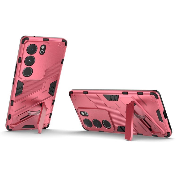 For vivo S17 5G / S17 Pro 5G Kickstand Back Cover Shockproof PC + TPU Phone Case - Rose