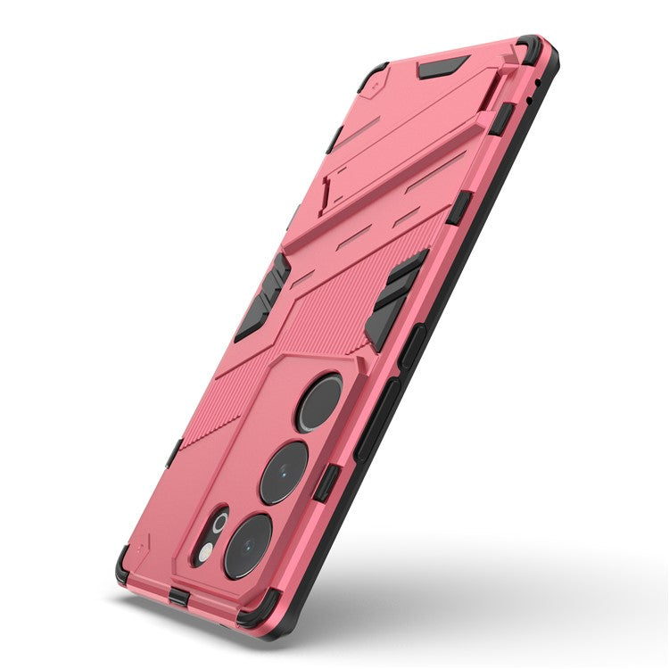 For vivo S17 5G / S17 Pro 5G Kickstand Back Cover Shockproof PC + TPU Phone Case - Rose