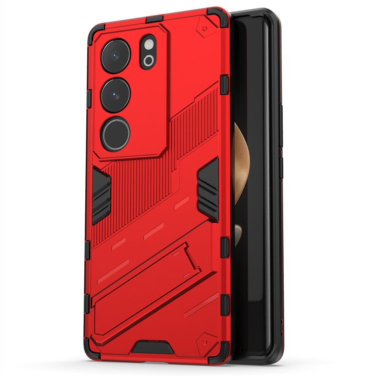 For vivo S17 5G / S17 Pro 5G Kickstand Back Cover Shockproof PC + TPU Phone Case - Red