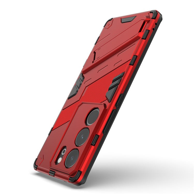 For vivo S17 5G / S17 Pro 5G Kickstand Back Cover Shockproof PC + TPU Phone Case - Red