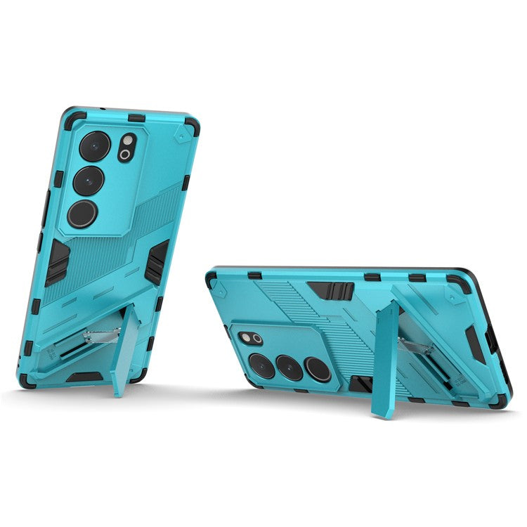 For vivo S17 5G / S17 Pro 5G Kickstand Back Cover Shockproof PC + TPU Phone Case - Baby Blue