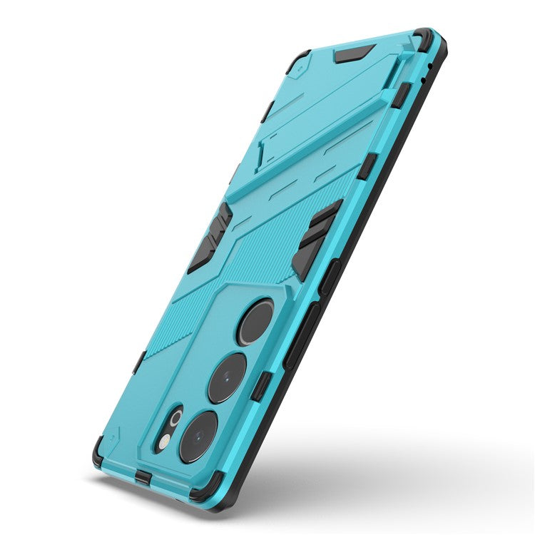 For vivo S17 5G / S17 Pro 5G Kickstand Back Cover Shockproof PC + TPU Phone Case - Baby Blue