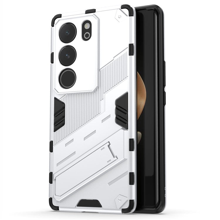 For vivo S17 5G / S17 Pro 5G Kickstand Back Cover Shockproof PC + TPU Phone Case - White