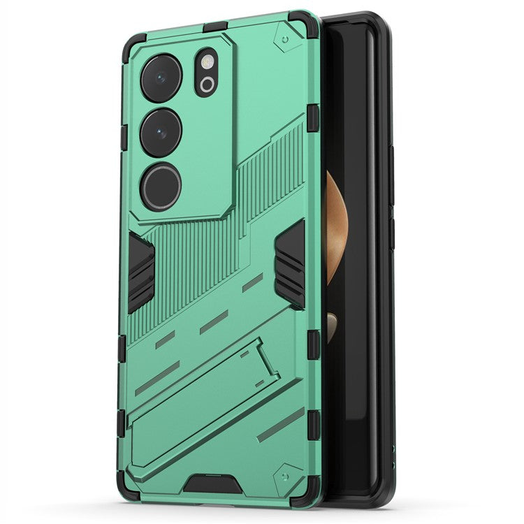 For vivo S17 5G / S17 Pro 5G Kickstand Back Cover Shockproof PC + TPU Phone Case - Green