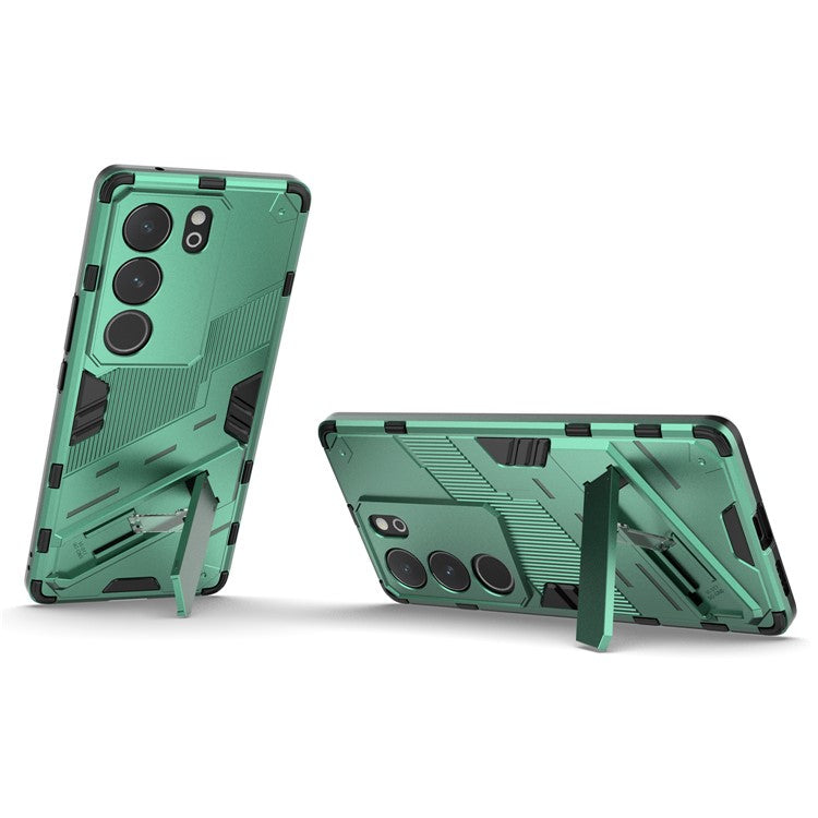 For vivo S17 5G / S17 Pro 5G Kickstand Back Cover Shockproof PC + TPU Phone Case - Green