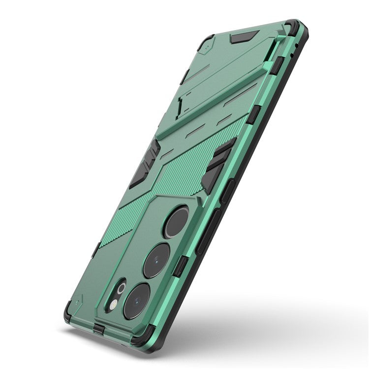 For vivo S17 5G / S17 Pro 5G Kickstand Back Cover Shockproof PC + TPU Phone Case - Green