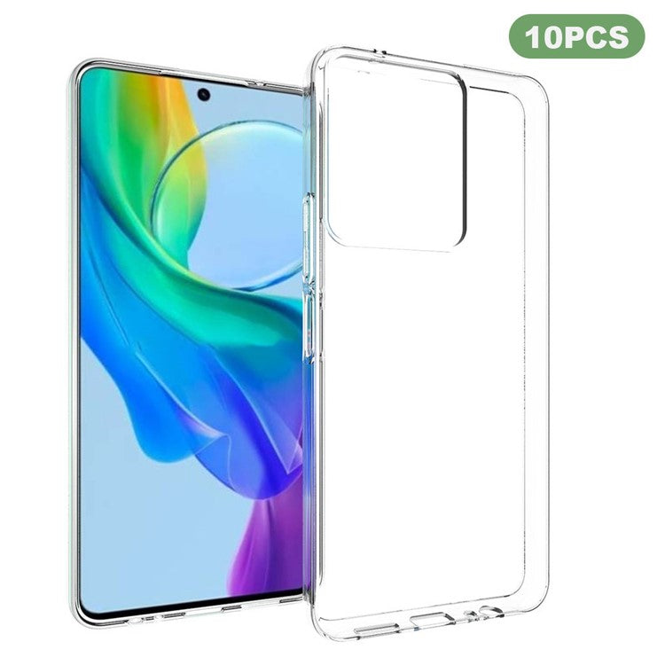 10Pcs / Pack For vivo Y78 5G HD Clear Phone Case Inner Watermark-Free Soft TPU Phone Cover