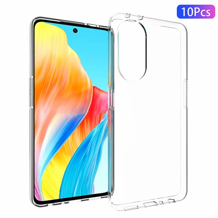 10Pcs / Pack Inner Watermark-Free TPU Case for Oppo A1 5G , Anti-scratch Clear Mobile Phone Cover