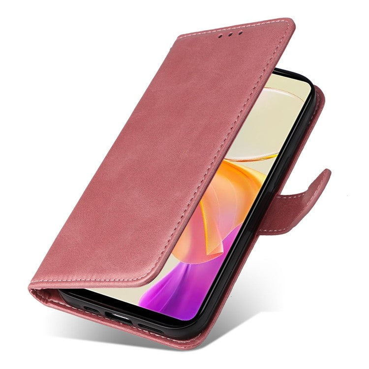 For vivo Y78 (China) 5G / Y36 4G (Global) / Y36 5G (Global) Phone Case Calf Texture Leather Wallet Stand Cover - Pink