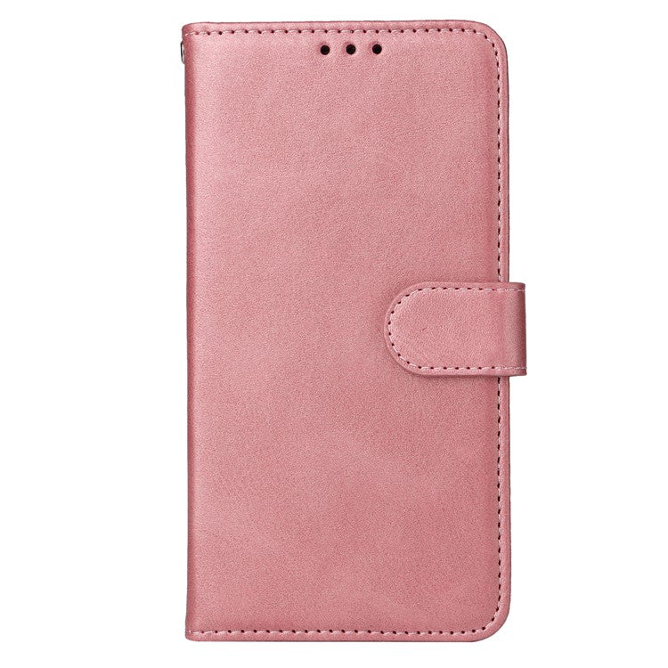 For vivo Y78 (China) 5G / Y36 4G (Global) / Y36 5G (Global) Phone Case Calf Texture Leather Wallet Stand Cover - Pink