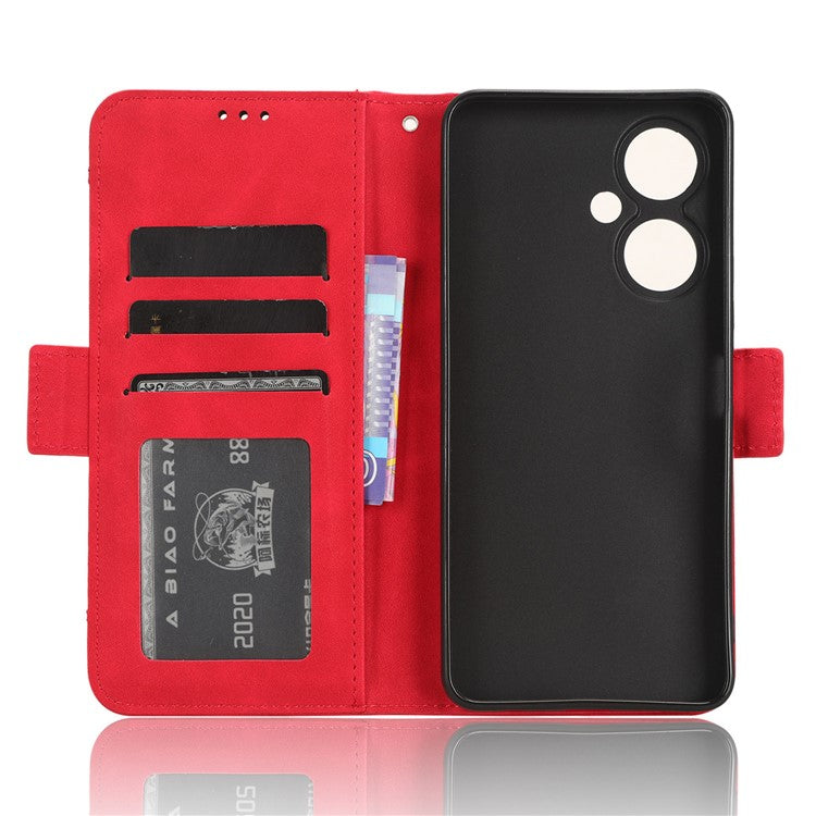 For vivo Y35+ 5G / Y35m+ 5G / Y27 4G Multiple Card Slots Stand Phone Case PU Leather Wallet Cover - Red