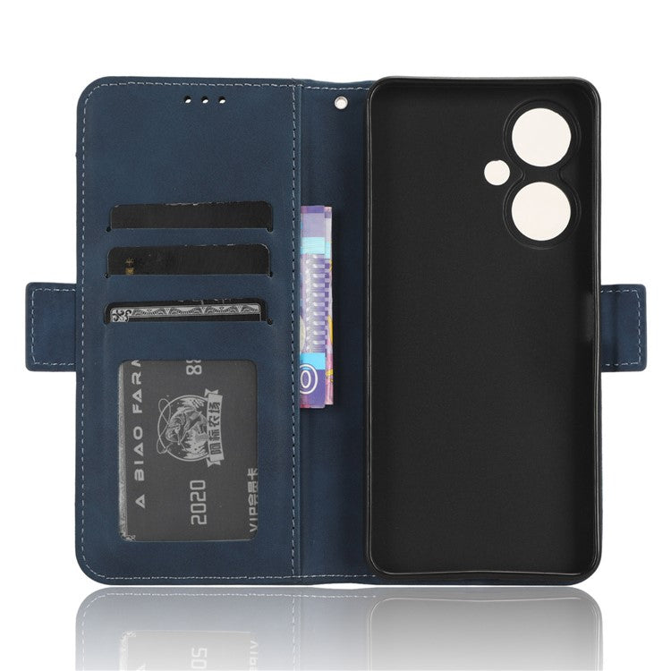 For vivo Y35+ 5G / Y35m+ 5G / Y27 4G Multiple Card Slots Stand Phone Case PU Leather Wallet Cover - Blue