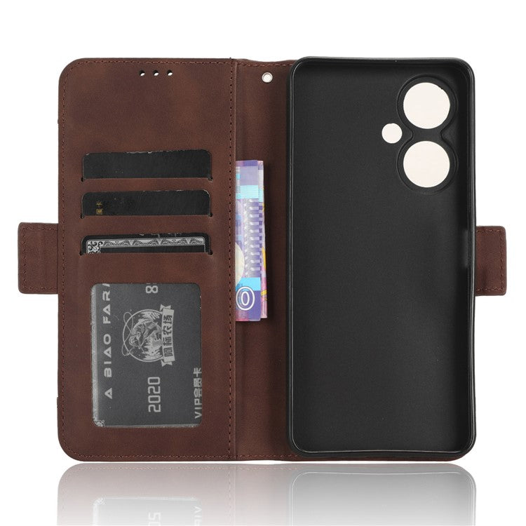 For vivo Y35+ 5G / Y35m+ 5G / Y27 4G Multiple Card Slots Stand Phone Case PU Leather Wallet Cover - Brown