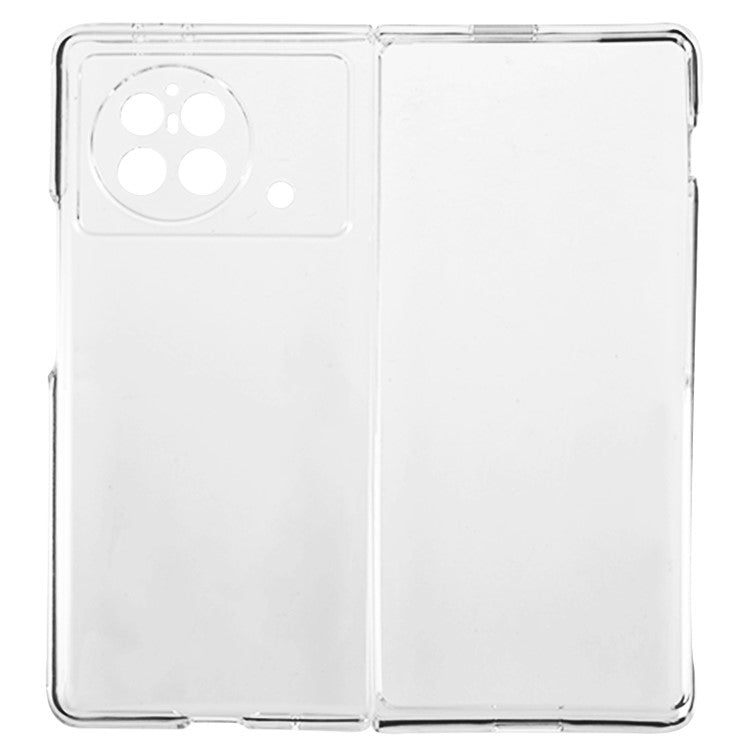 Crystal Clear Phone Case for vivo X Fold , Drop-proof Protection Hard PC Folding Phone Cover