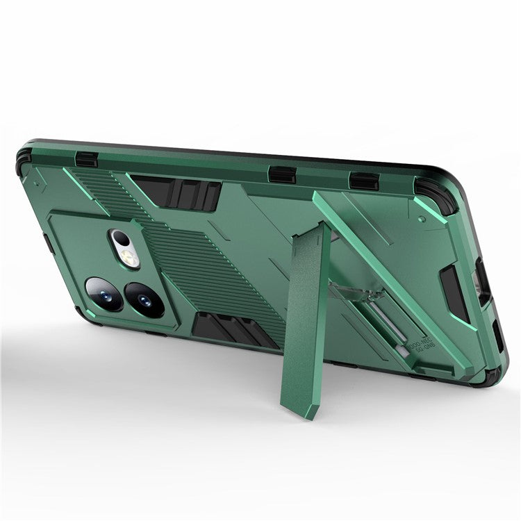 For vivo iQOO Neo8 5G Kickstand Phone Case PC + TPU Dual Layer Shockproof Phone Cover - Green