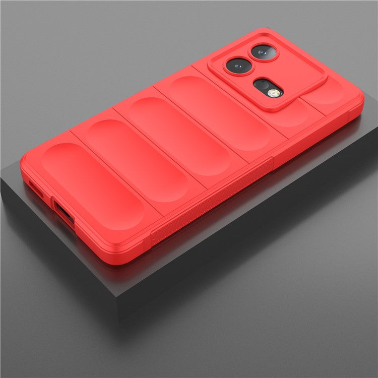 For vivo iQOO Neo8 5G TPU Phone Case Rugged Back Shock Absorbing Anti-Fall Cover - Red