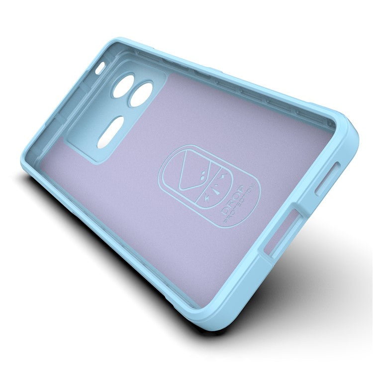 For vivo iQOO Neo8 5G TPU Phone Case Rugged Back Shock Absorbing Anti-Fall Cover - Baby Blue