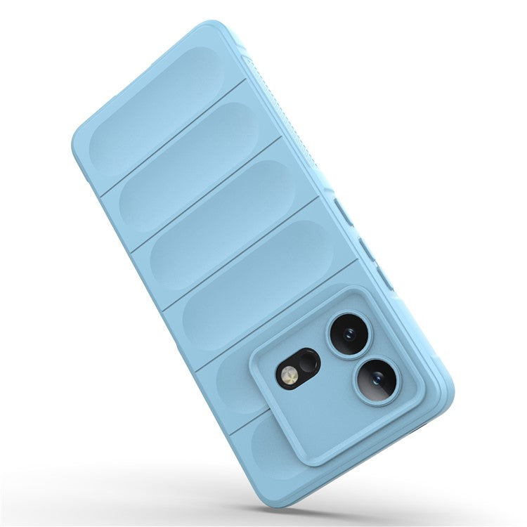 For vivo iQOO Neo8 5G TPU Phone Case Rugged Back Shock Absorbing Anti-Fall Cover - Baby Blue