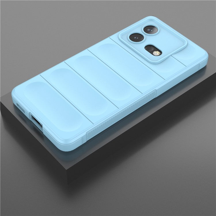 For vivo iQOO Neo8 5G TPU Phone Case Rugged Back Shock Absorbing Anti-Fall Cover - Baby Blue