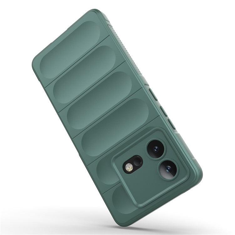 For vivo iQOO Neo8 5G TPU Phone Case Rugged Back Shock Absorbing Anti-Fall Cover - Green