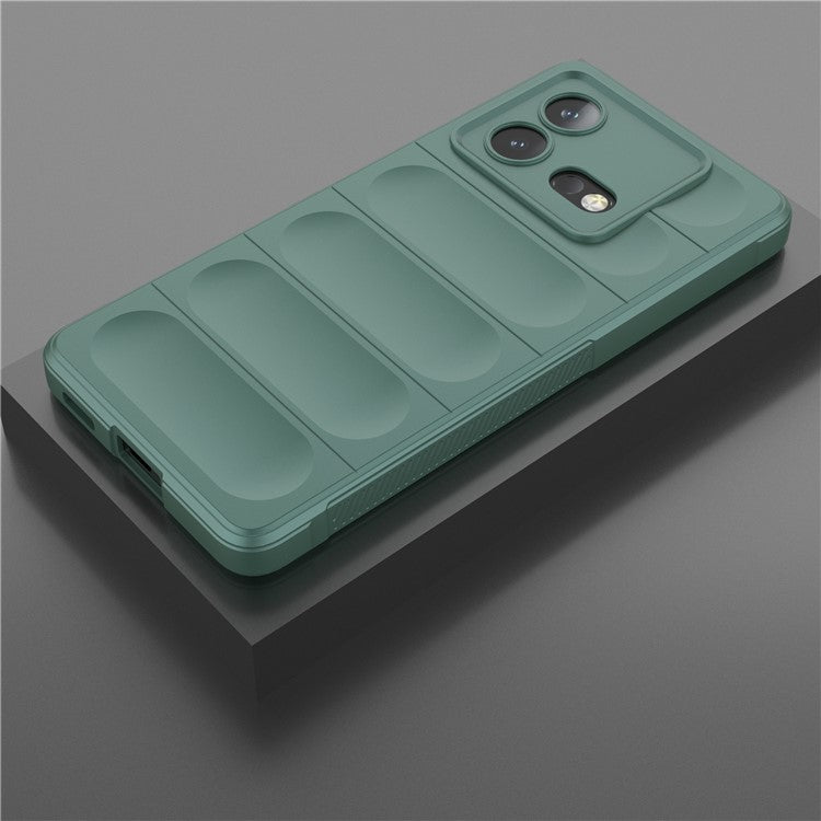 For vivo iQOO Neo8 5G TPU Phone Case Rugged Back Shock Absorbing Anti-Fall Cover - Green