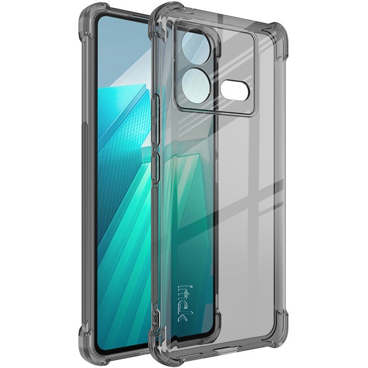 IMAK For vivo iQOO Neo8 5G / Neo8 Pro 5G Drop-proof Clear Phone Case TPU Back Cover - Transparent Black