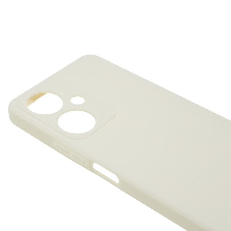 Straight Edge TPU Case for vivo Y35+ 5G / Y35m+ 5G , Precise Cutout Anti-scratch Phone Cover - White