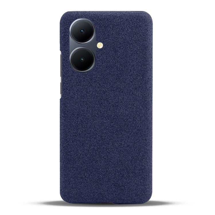 For vivo Y78+ 5G Cloth+Hard PC Phone Case Anti-Scratch Shockproof Cover - Blue