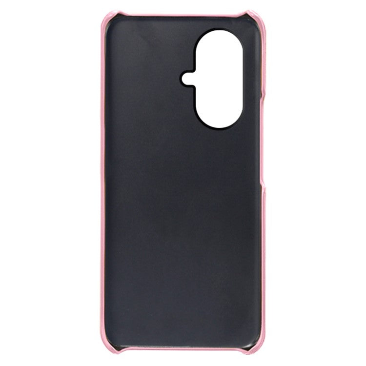 Dual Card Slots Phone Cover for vivo Y78+ 5G , PU Leather Coated PC Protective Case - Rose Gold