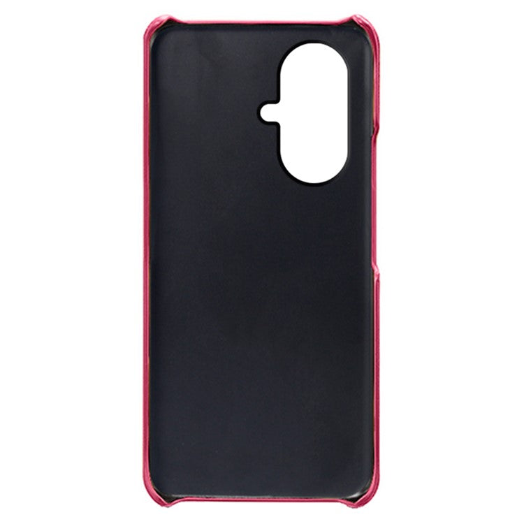 Dual Card Slots Phone Cover for vivo Y78+ 5G , PU Leather Coated PC Protective Case - Rose