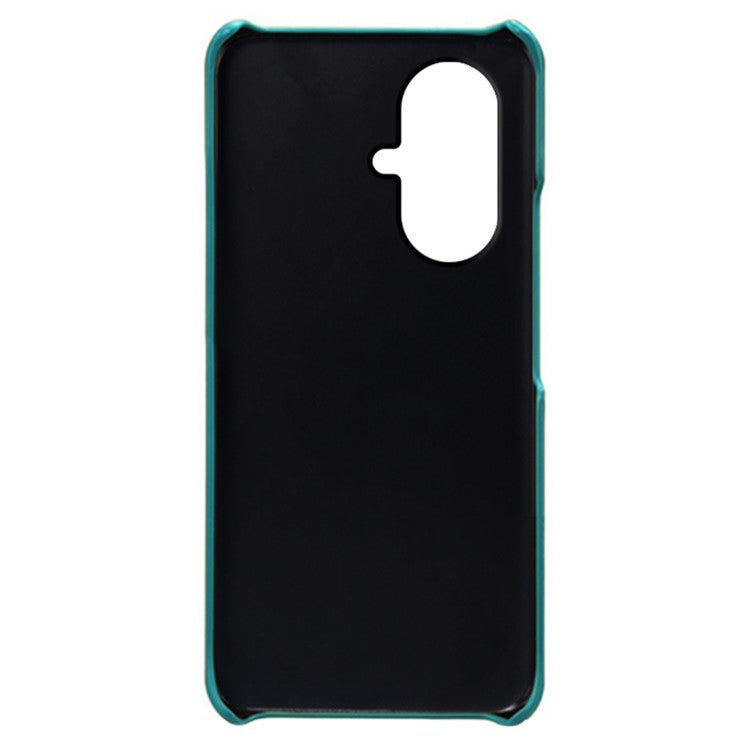 For vivo Y78+ 5G Calf Texture Phone Case PU Leather Coated PC Protective Cover - Green