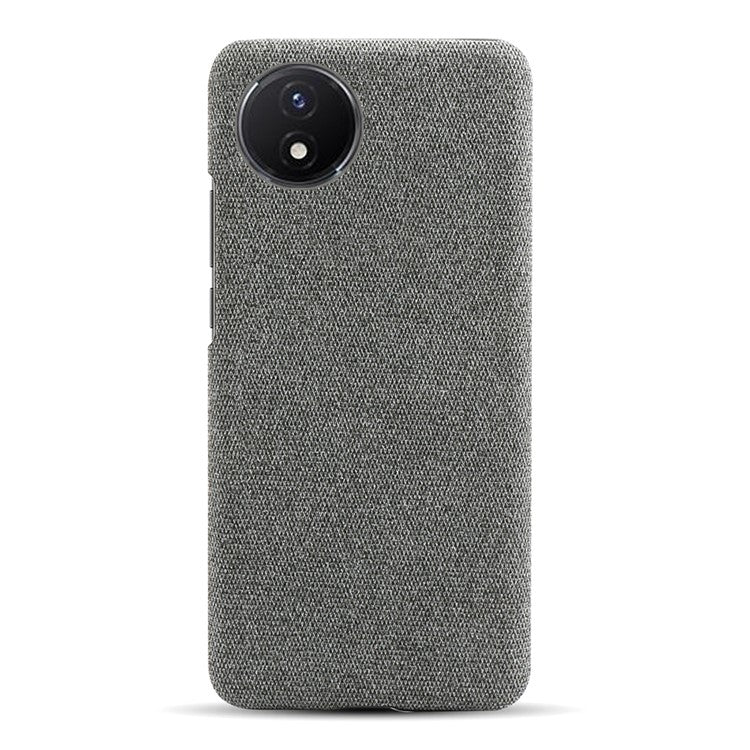 Protective Case for vivo Y02 4G / Y02A 4G / Y11 (2023) , Cloth+Hard PC Anti-Shock Phone Cover - Grey