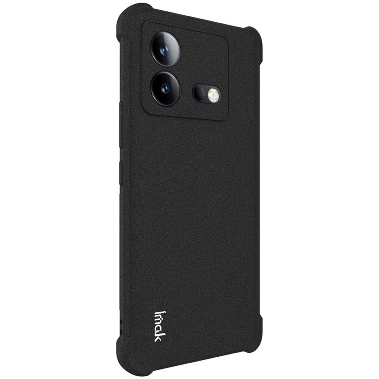 IMAK For vivo iQOO Neo8 Pro 5G / Neo8 5G Matte TPU Shockproof Back Cover Cell Phone Shell Protective Case - Black