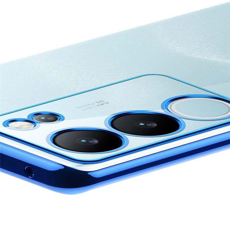 SULADA Nature Series for vivo S17 5G Matte TPU Case Electroplating Anti-drop Cell Phone Cover - Blue