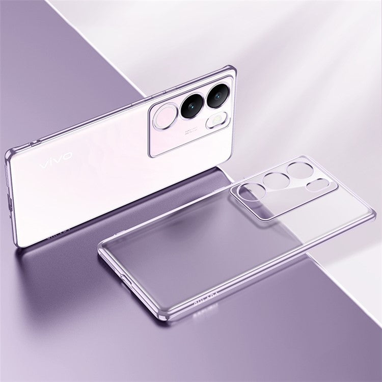 SULADA Nature Series for vivo S17 5G Matte TPU Case Electroplating Anti-drop Cell Phone Cover - Purple