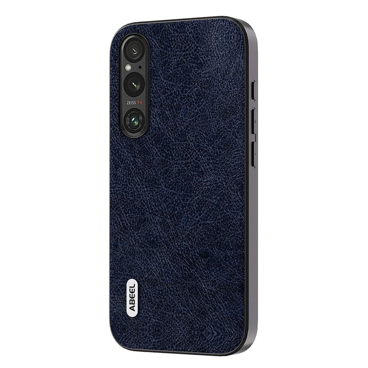 ABEEL For Sony Xperia 1 V Retro Anti-drop Phone Case Litchi Texture PU Leather Coated TPU+PC Cover - Blue