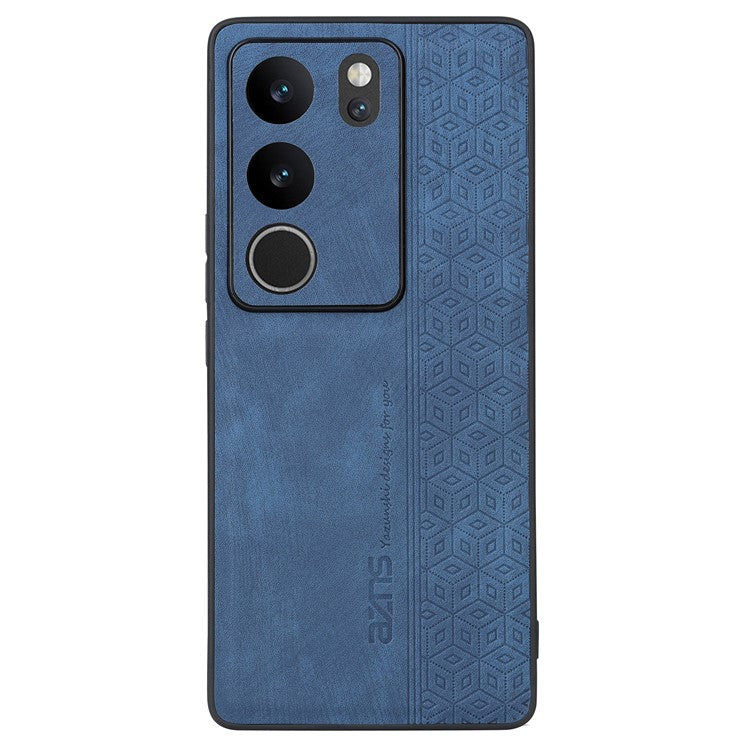 AZNS For vivo S17 Pro 5G / S17 5G Mobile Phone Case Anti-Scratch Imprinted PU Leather+TPU Phone Cover - Blue