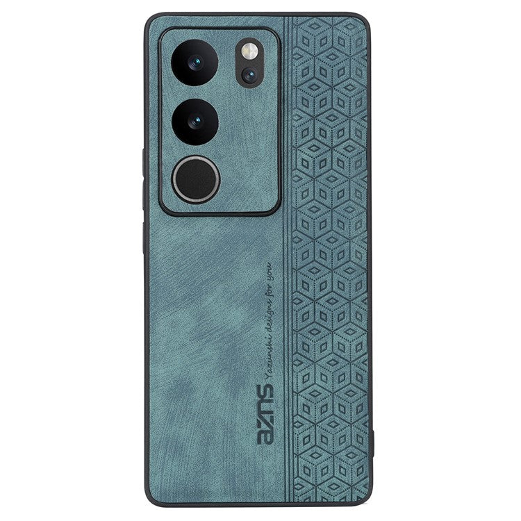 AZNS For vivo S17 Pro 5G / S17 5G Mobile Phone Case Anti-Scratch Imprinted PU Leather+TPU Phone Cover - Green