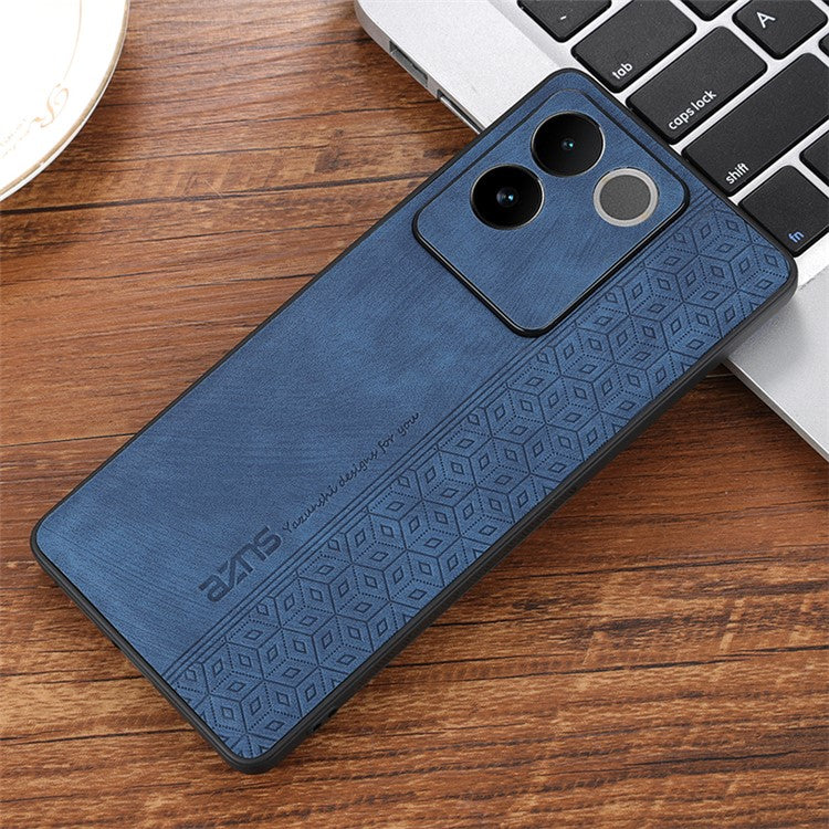 AZNS For vivo S17e 5G Imprinted PU Leather+TPU Case Anti-drop Phone Cover - Blue