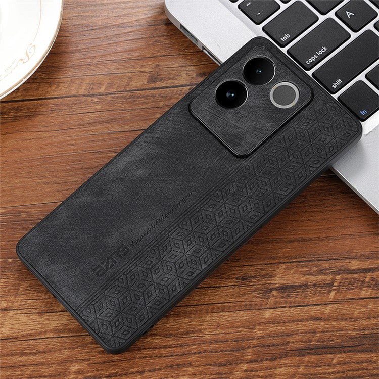 AZNS For vivo S17e 5G Imprinted PU Leather+TPU Case Anti-drop Phone Cover - Black