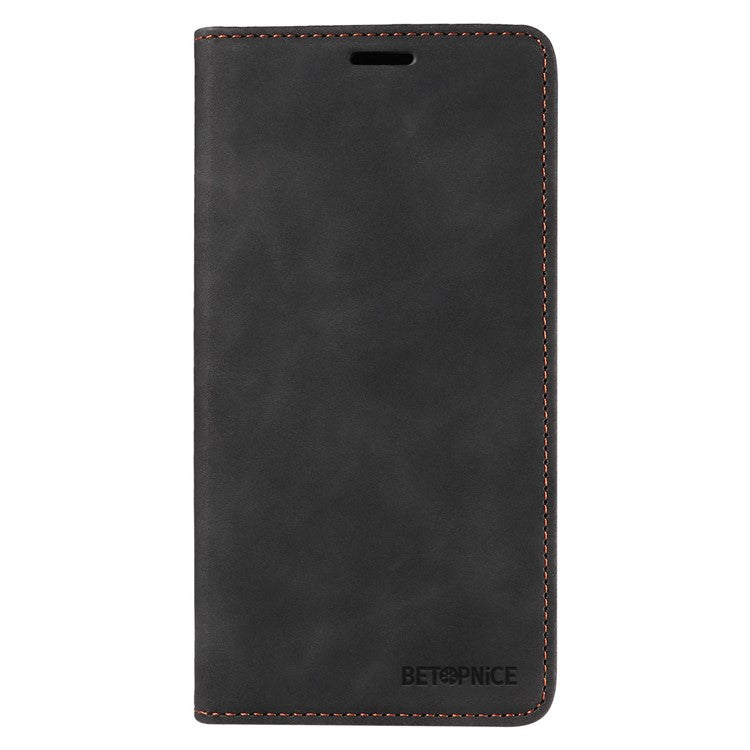 BETOPNICE 003 For vivo Y02s 4G / Y16 4G / Y35 5G / Y56 5G Phone Cover RFID Blocking Wallet Leather Stand Wallet Case - Black