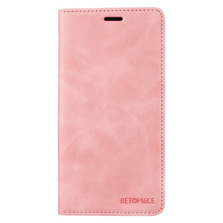 BETOPNICE 003 For vivo Y02s 4G / Y16 4G / Y35 5G / Y56 5G Phone Cover RFID Blocking Wallet Leather Stand Wallet Case - Pink