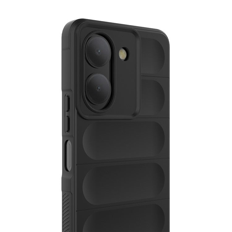 For vivo Y78 (China) 5G / Y36 4G (Global) Soft TPU Phone Case Anti-drop Rugged Phone Back Cover - Black